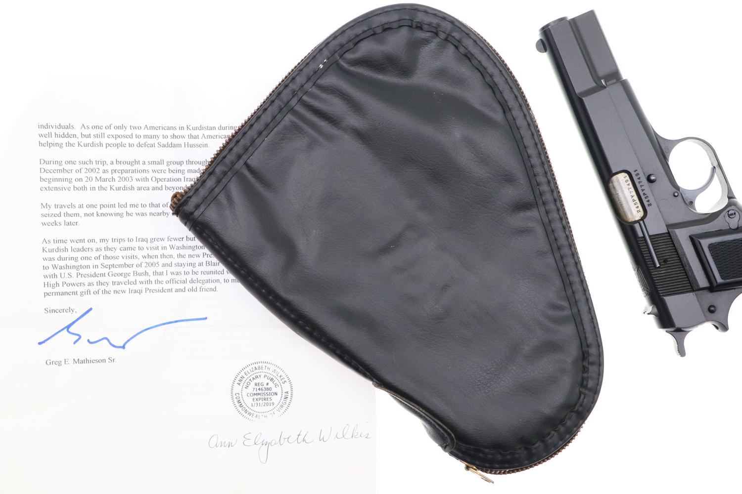 Ultra Rare, Browning FN High Power, Iraq Presentation Pistol, FB01348 - Image 4