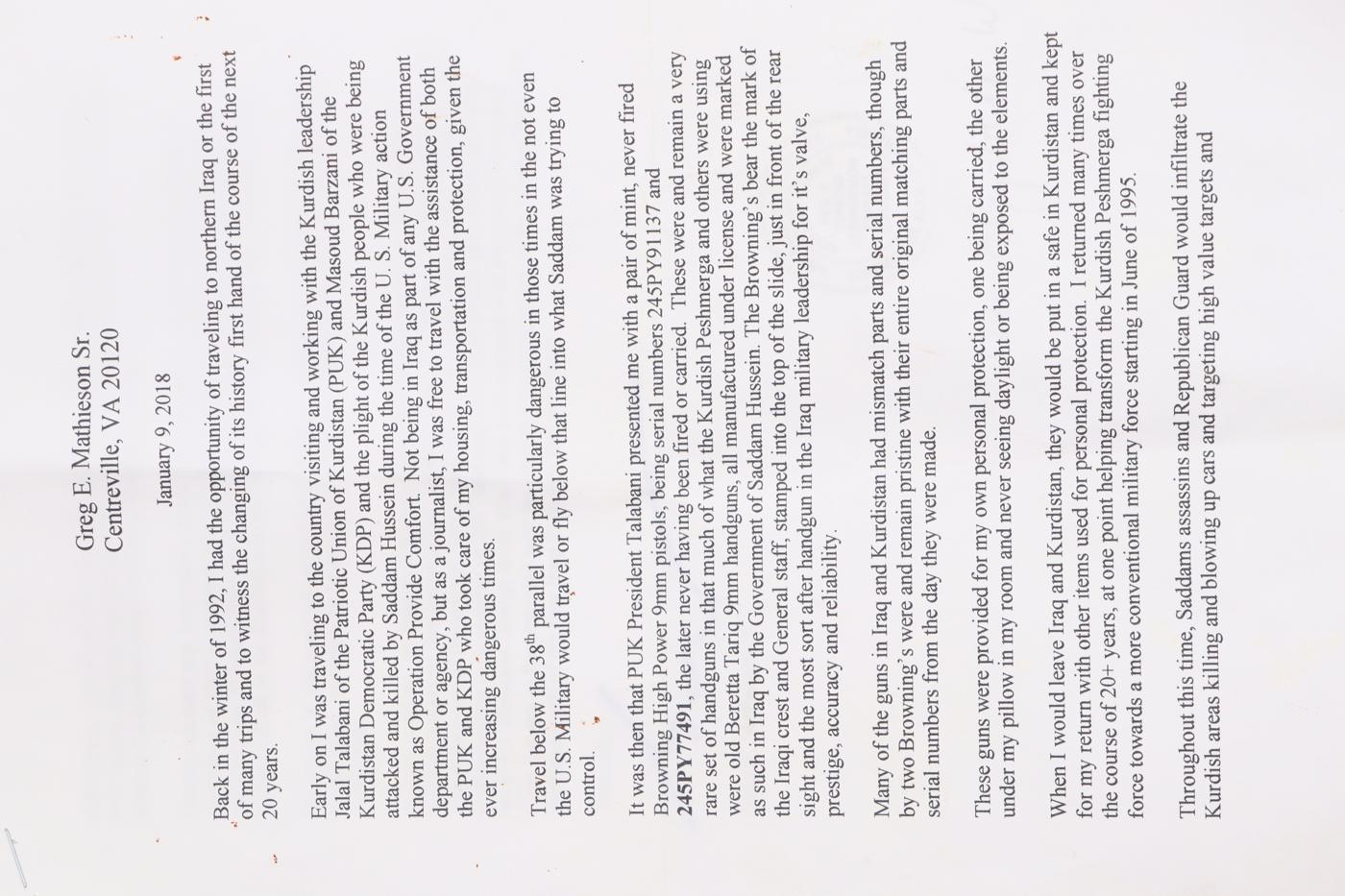 Ultra Rare, Browning FN High Power, Iraq Presentation Pistol, FB01348 - Image 14