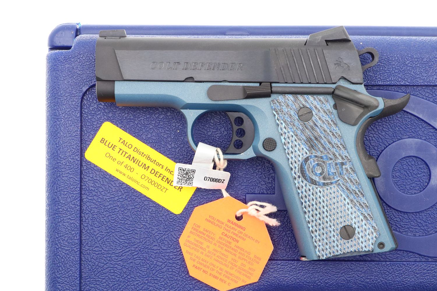 Gorgeous Colt Defender, Talo, Blue Titanium Frame, NIB,  DXE03070, FB01425 - Image 10