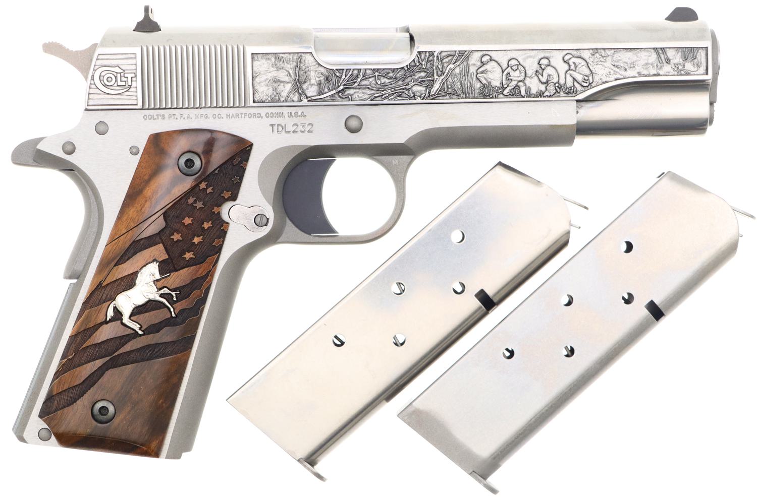 Colt Iwo Jima Engraved, Government Model, TDL232, FB01426 - Image 3