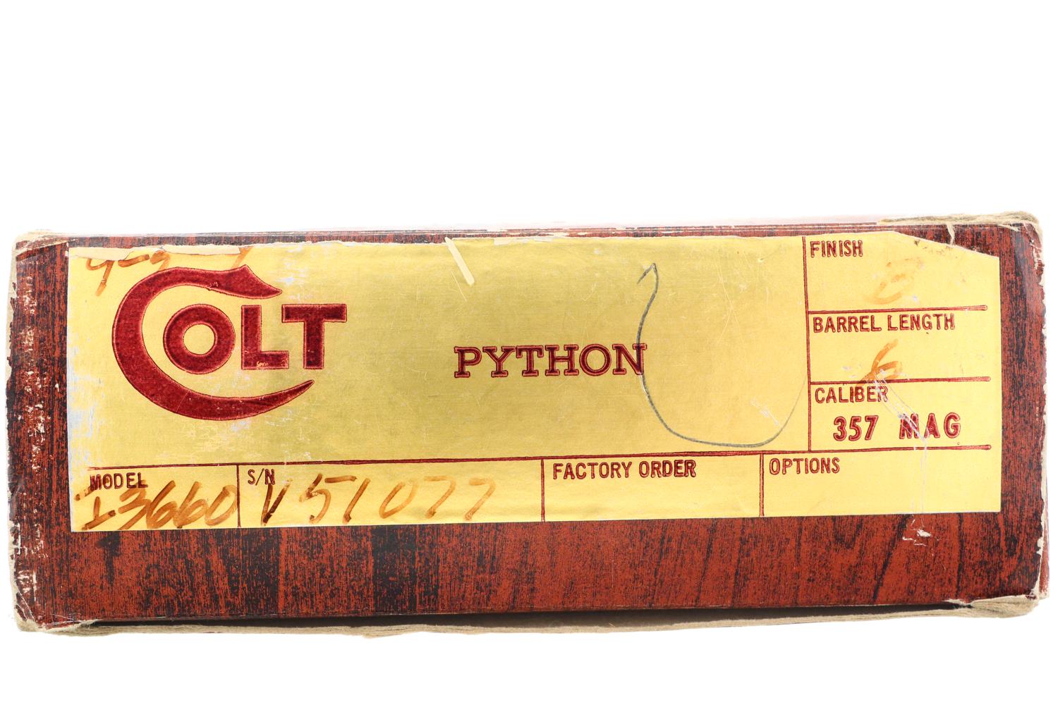 Colt Python, Matching Factory box, Made in 1979, V51077, FB01429 - Image 11