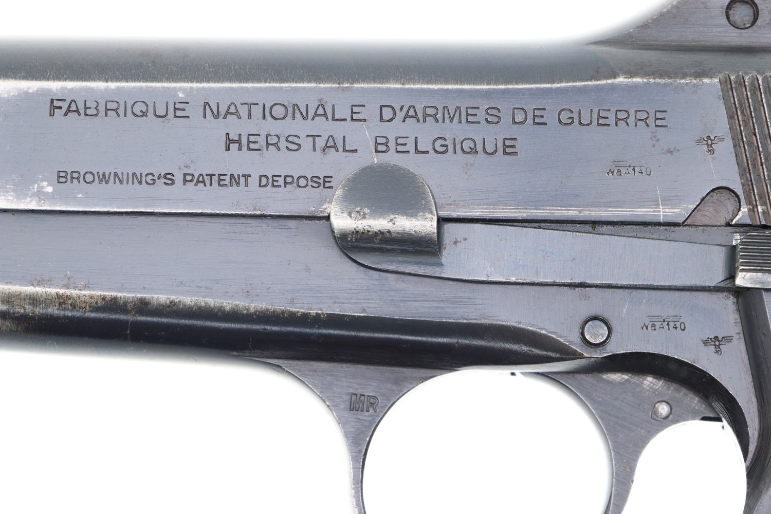 FN High Power Pistol, Tangent Sight, German WWII, 92554, FB01445 - Image 3