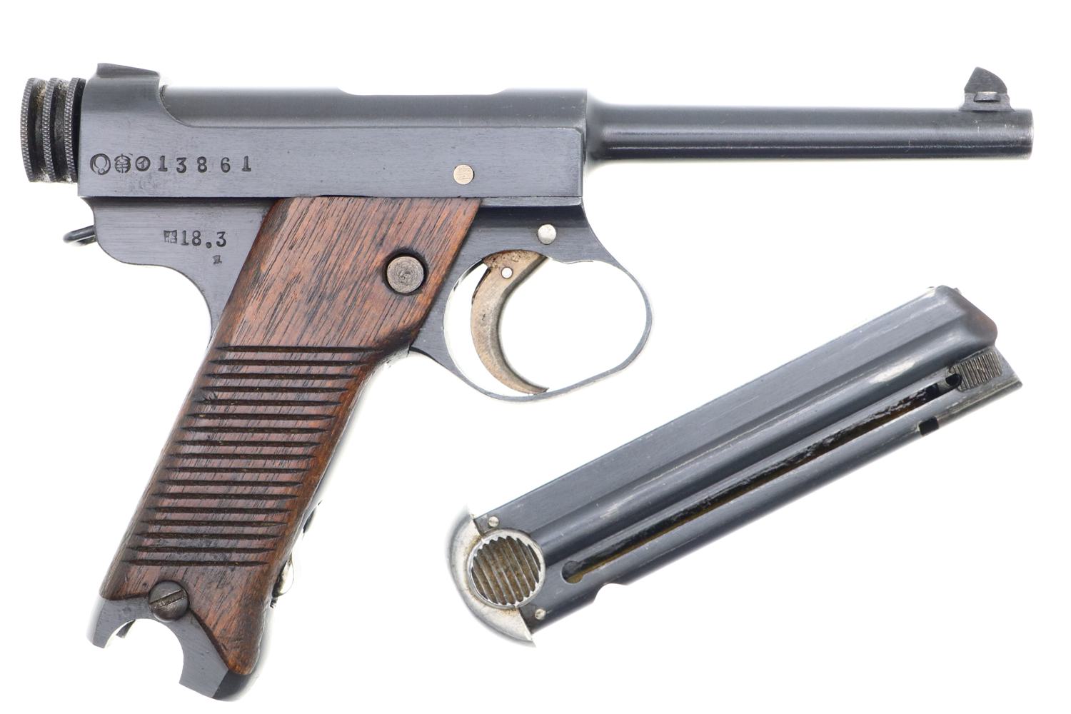 Japanese Type 14 Nambu Pistol, Factory Matching Mag, 13861, FB01368 - Image 2