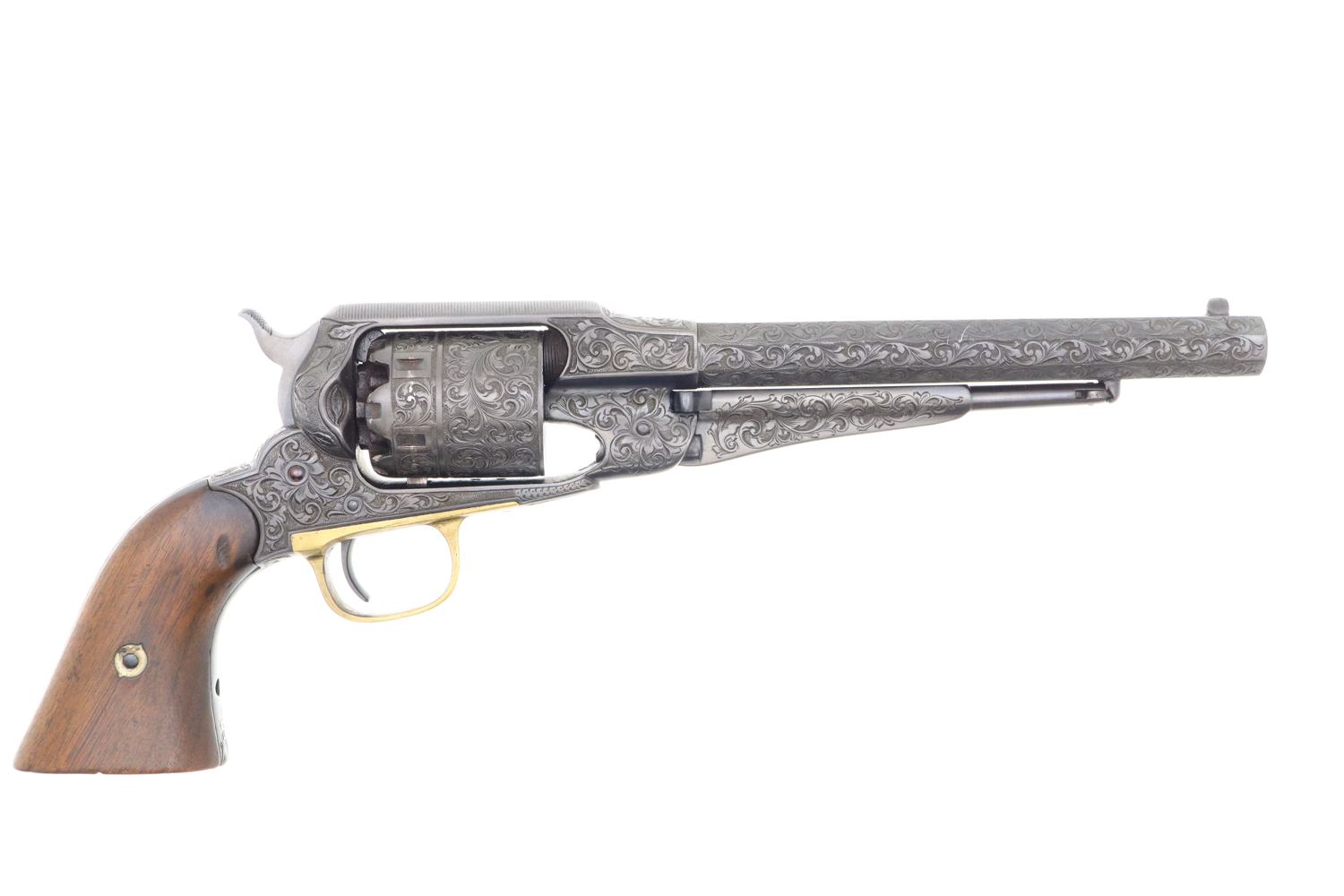 Remington 1858 New Model Army Revolver, Engraved, Cal .44, 56905, O-128 - Image 2
