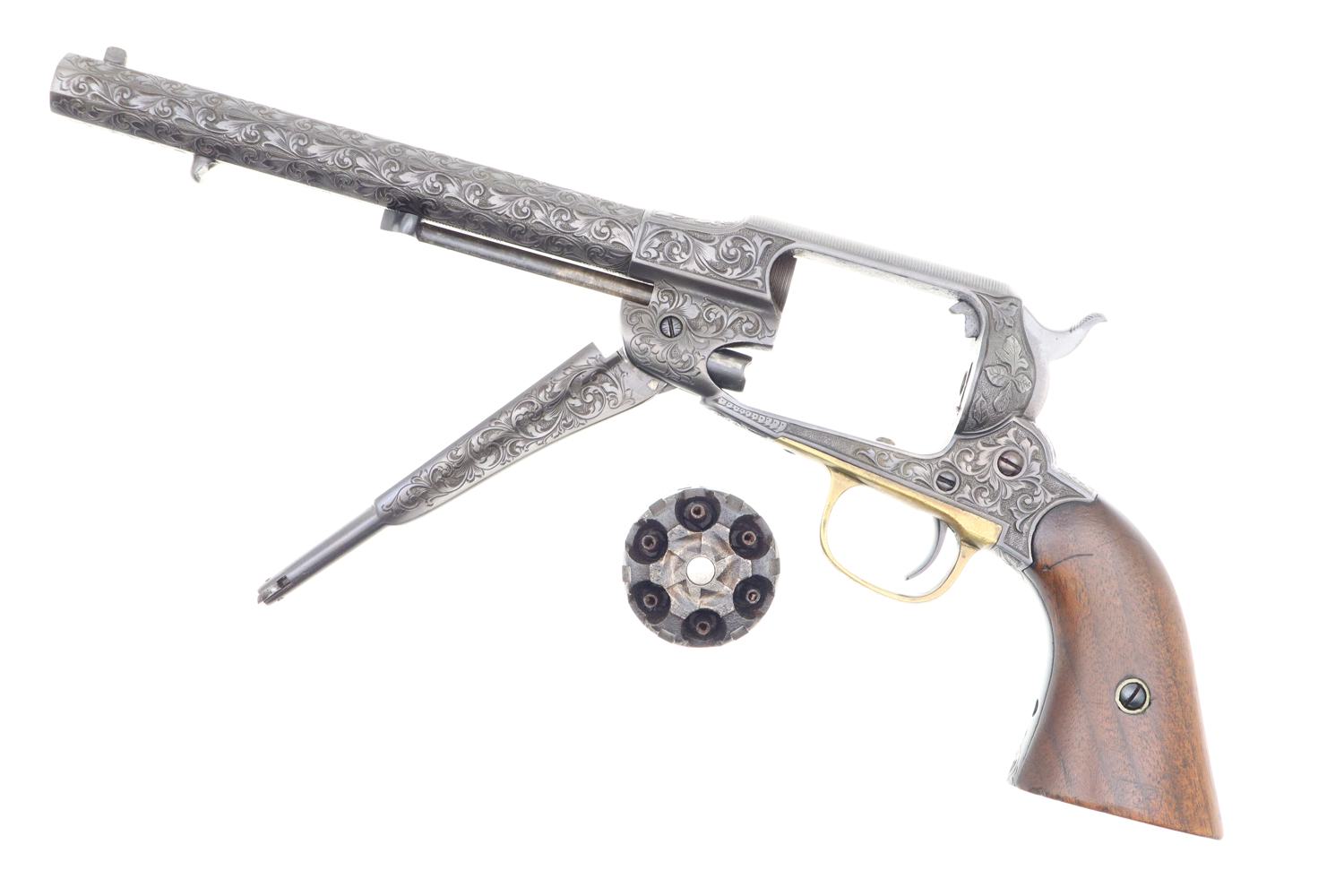 Remington 1858 New Model Army Revolver, Engraved, Cal .44, 56905, O-128 - Image 5