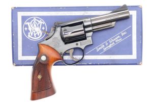 Early Production S&W MOD-19 Revolver, Boxed,  K421999, FB01428