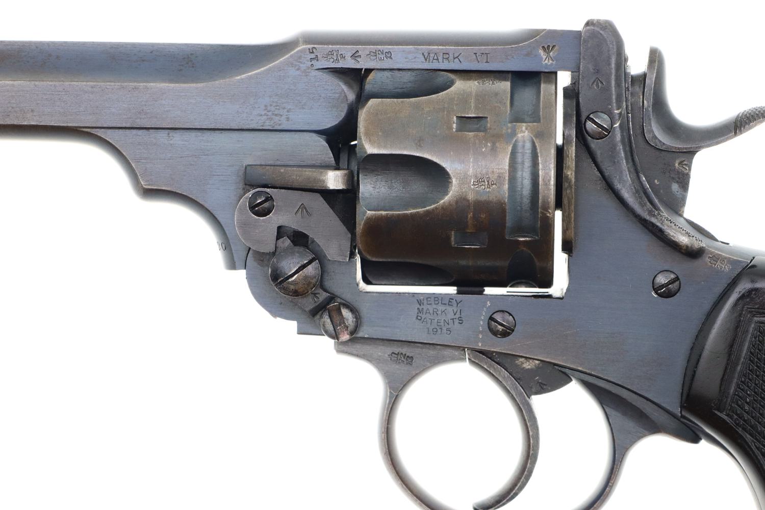 Webley Mark VI Revolver, British Military WWI, .455, 74920, FB01374 - Image 3