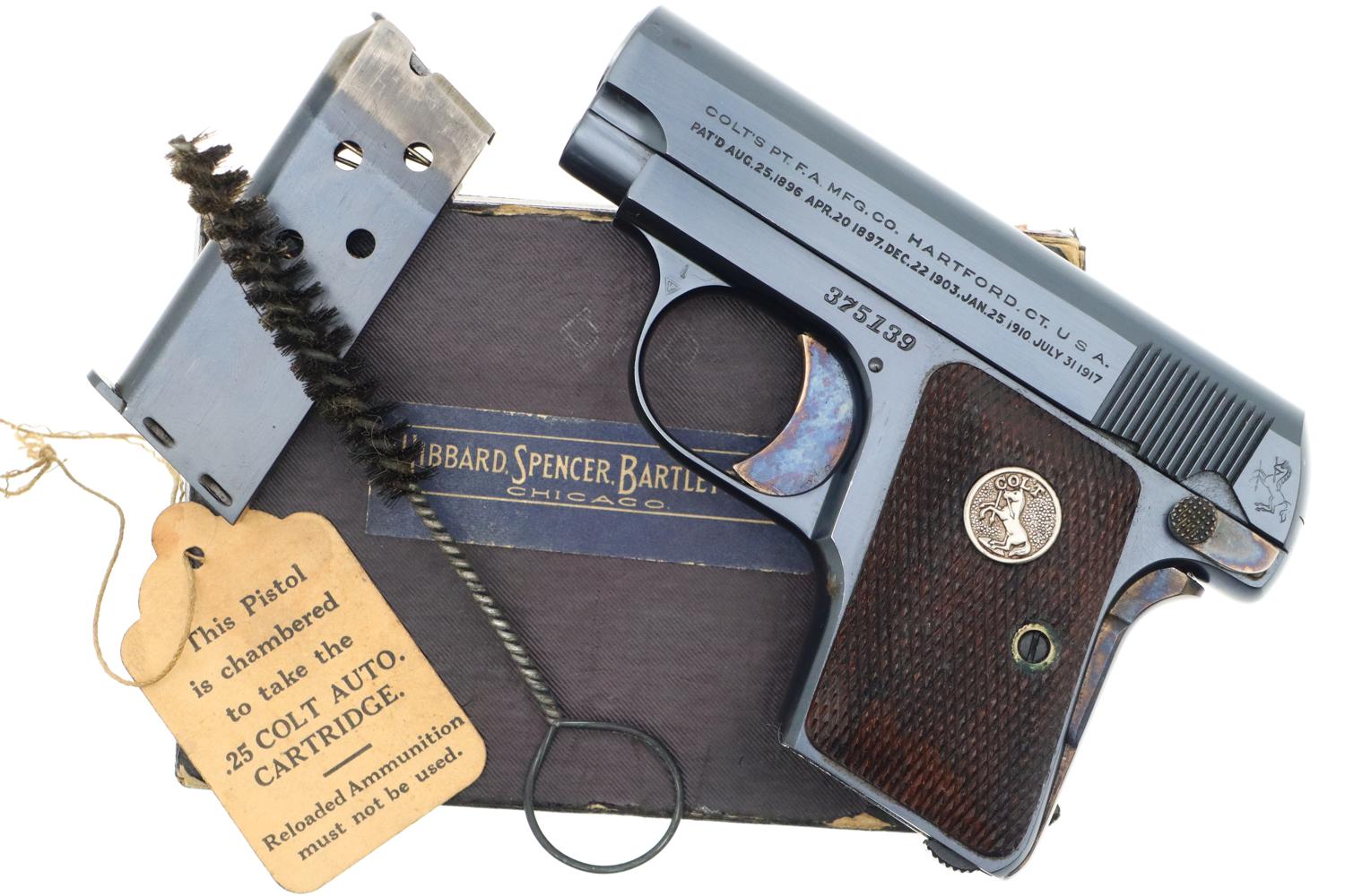 Colt 1908 Vest Pocket Pistol, Boxed,  #375139, FB01531