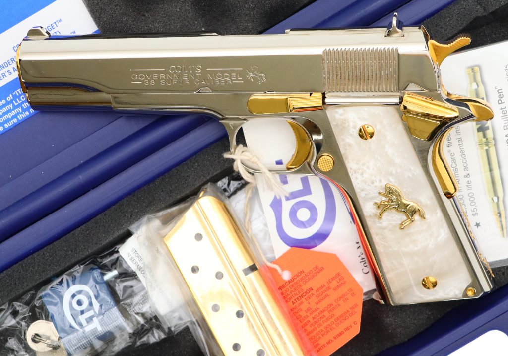 Colt, Government Model Pistol, GOLD, .38 Super, 2930970, FB01427