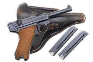 Mauser German Luger Rig, 1942, Police Eagle L, Matching Mags, FB01404