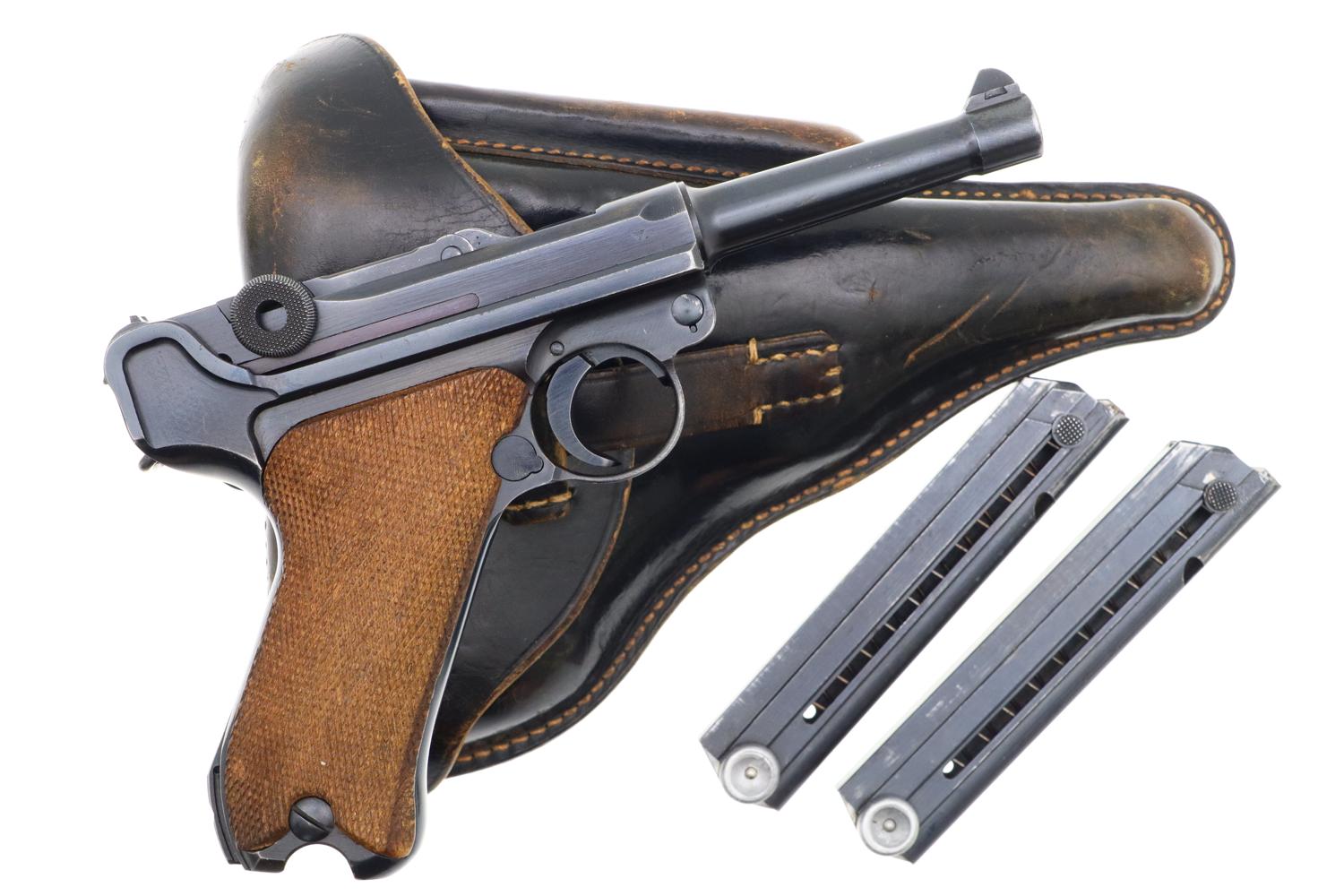 Mauser German Luger Rig, 1942, Police Eagle L, Matching Mags, FB01404 - Image 2