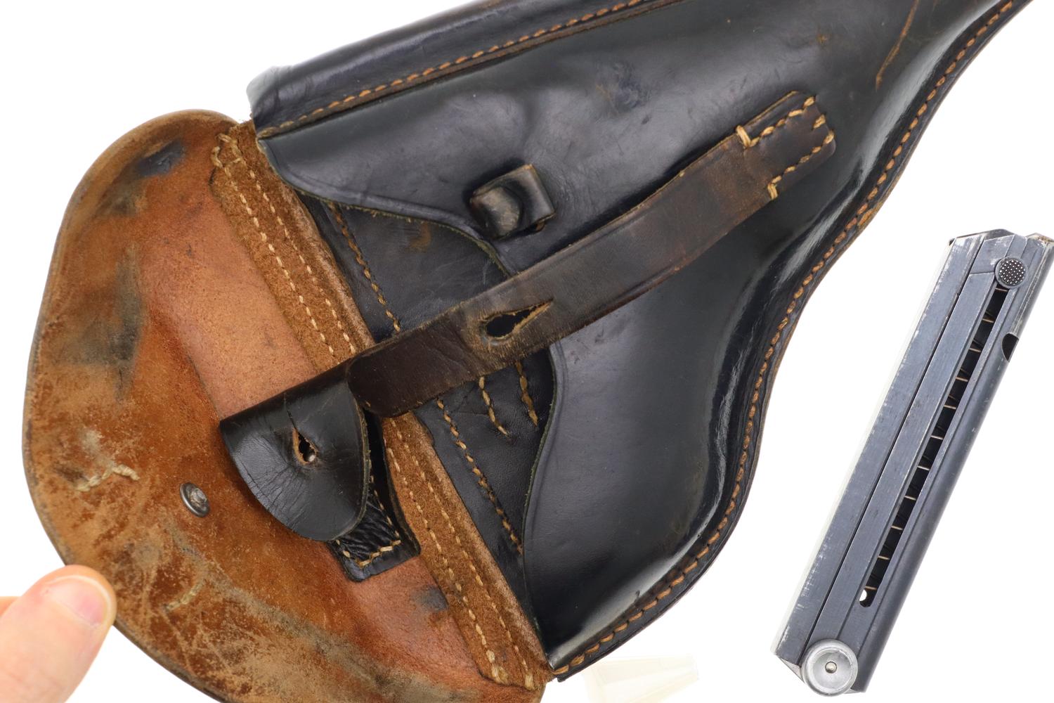 Mauser German Luger Rig, 1942, Police Eagle L, Matching Mags, FB01404 - Image 19