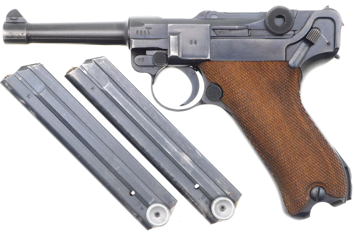 Mauser German Luger Rig, 1942, Police Eagle L, Matching Mags, FB01406 - Image 4