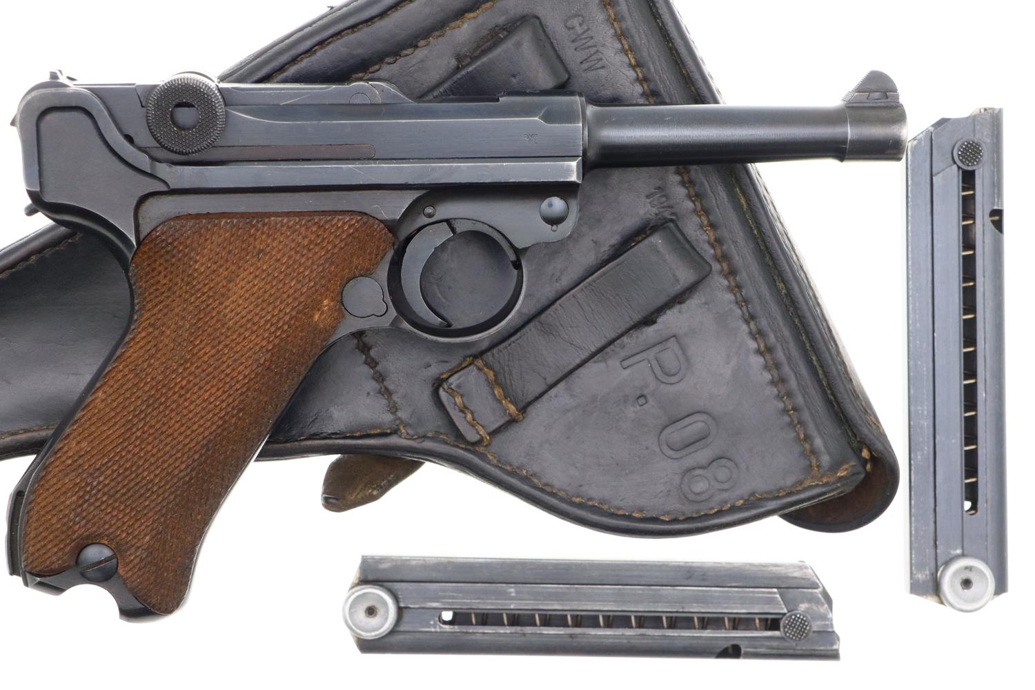 Mauser German Luger Rig, 1942, Police Eagle L, Matching Mags, FB01406 - Image 3