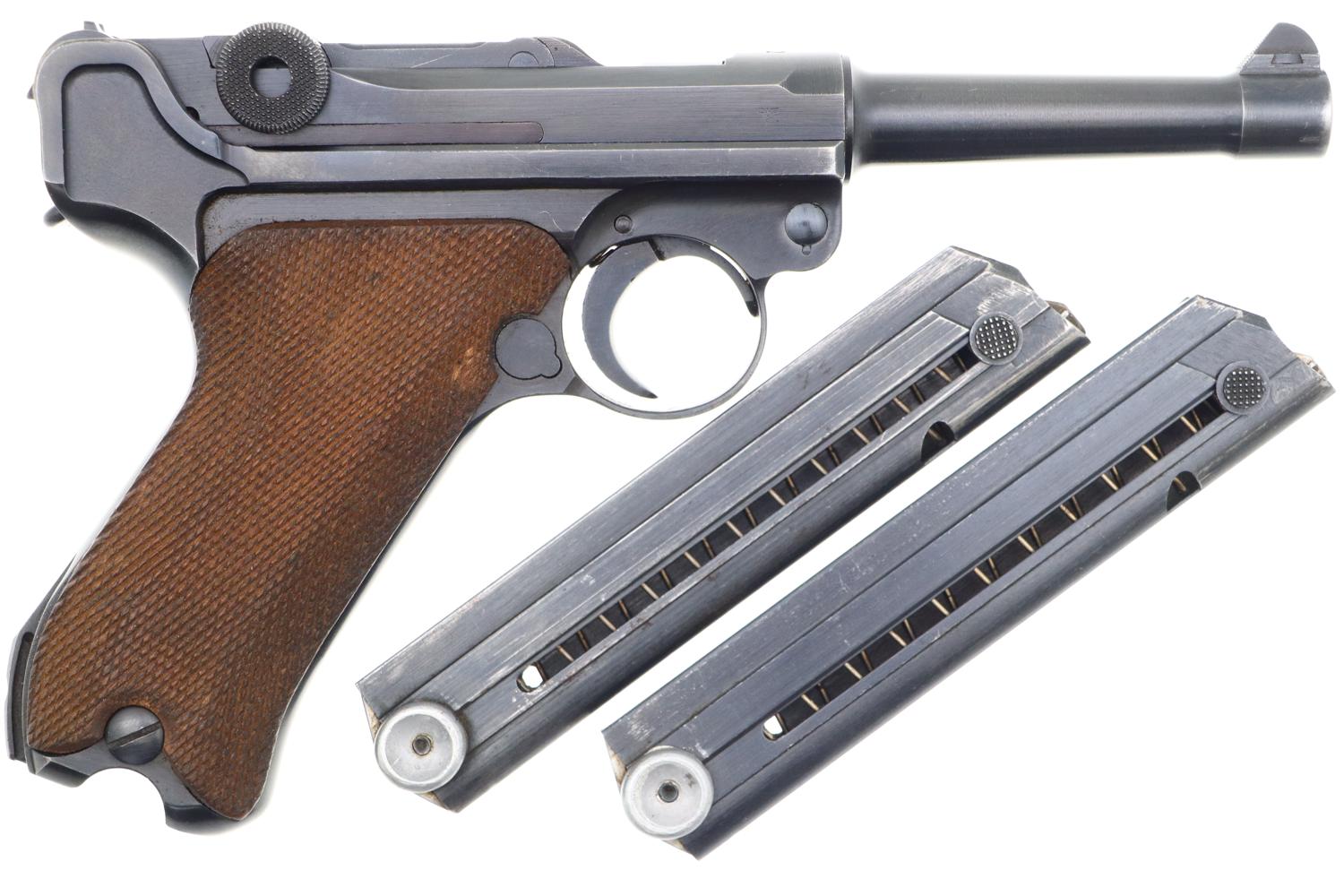 Mauser German Luger Rig, 1942, Police Eagle L, Matching Mags, FB01406 - Image 5