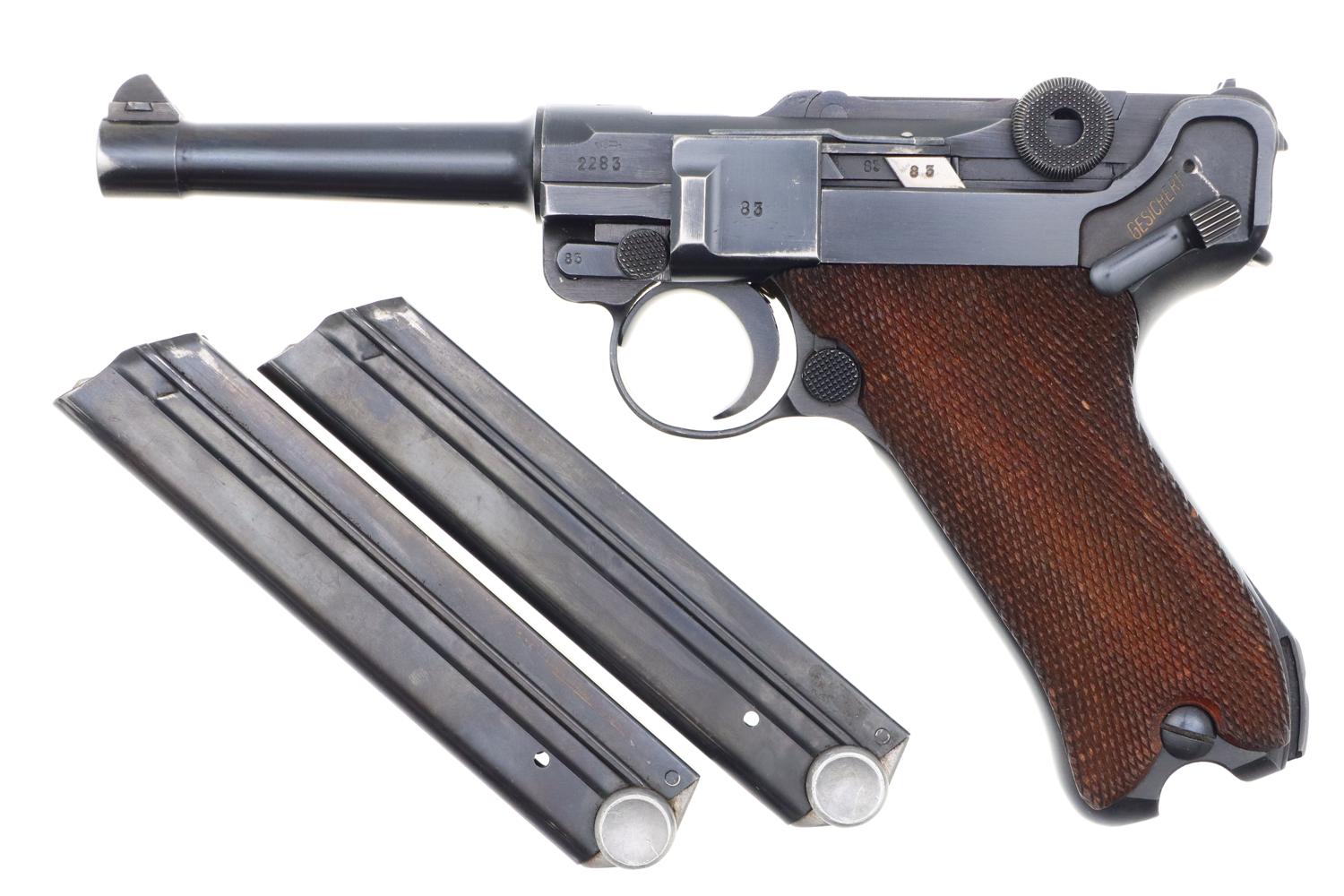 Mauser German Luger Rig, 1939, Police Eagle C, Matching Mags, FB01405 - Image 4