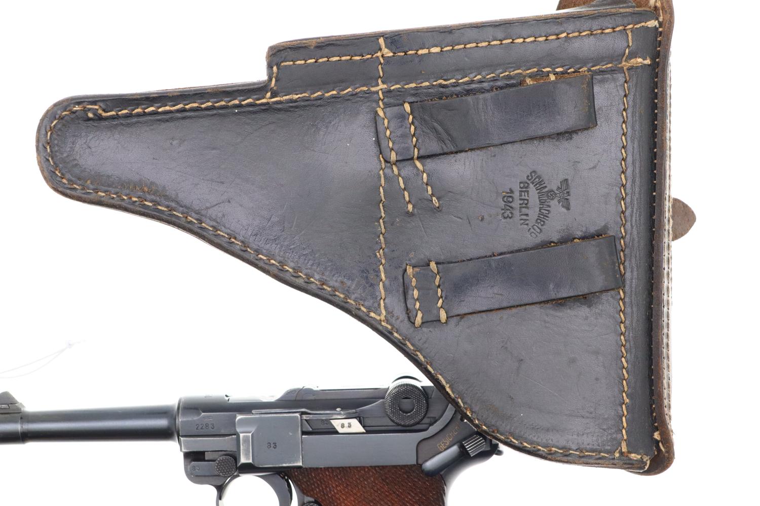 Mauser German Luger Rig, 1939, Police Eagle C, Matching Mags, FB01405 - Image 21