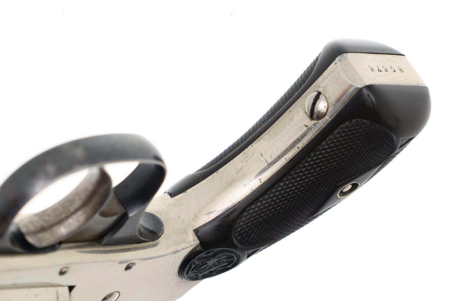 S&W, Double Action 32 Revolver, 4th Model, Nickel, 80676, FB01391 - Image 8