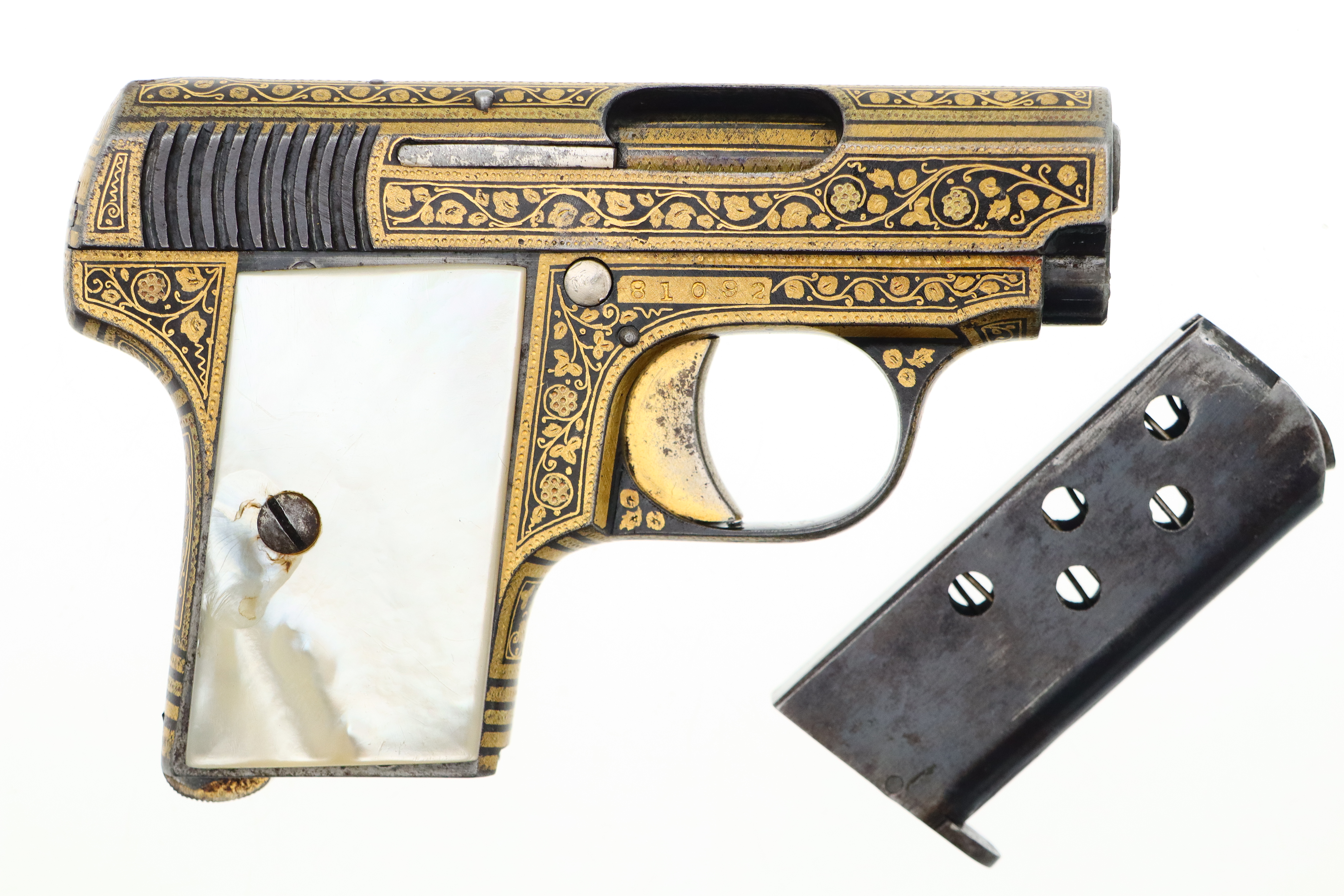 Spanish Destroyer, Gold Damascened, Cal 6.35, PCA-4 - Image 11