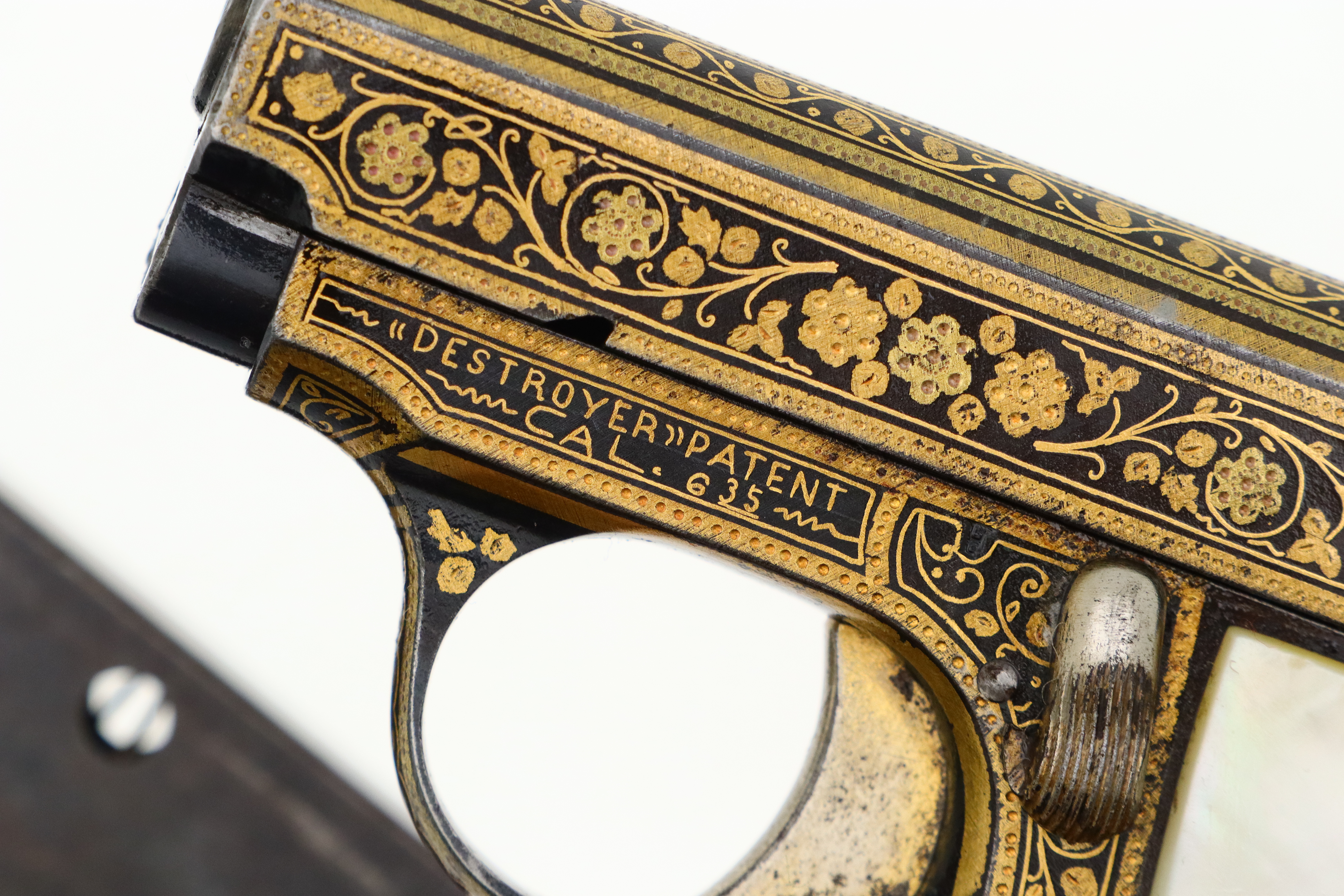 Spanish Destroyer, Gold Damascened, Cal 6.35, PCA-4 - Image 10