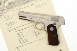 Colt 1908 Pocket Hammerless Pistol, Nickeled, .380 Colt, 92040, FB01639
