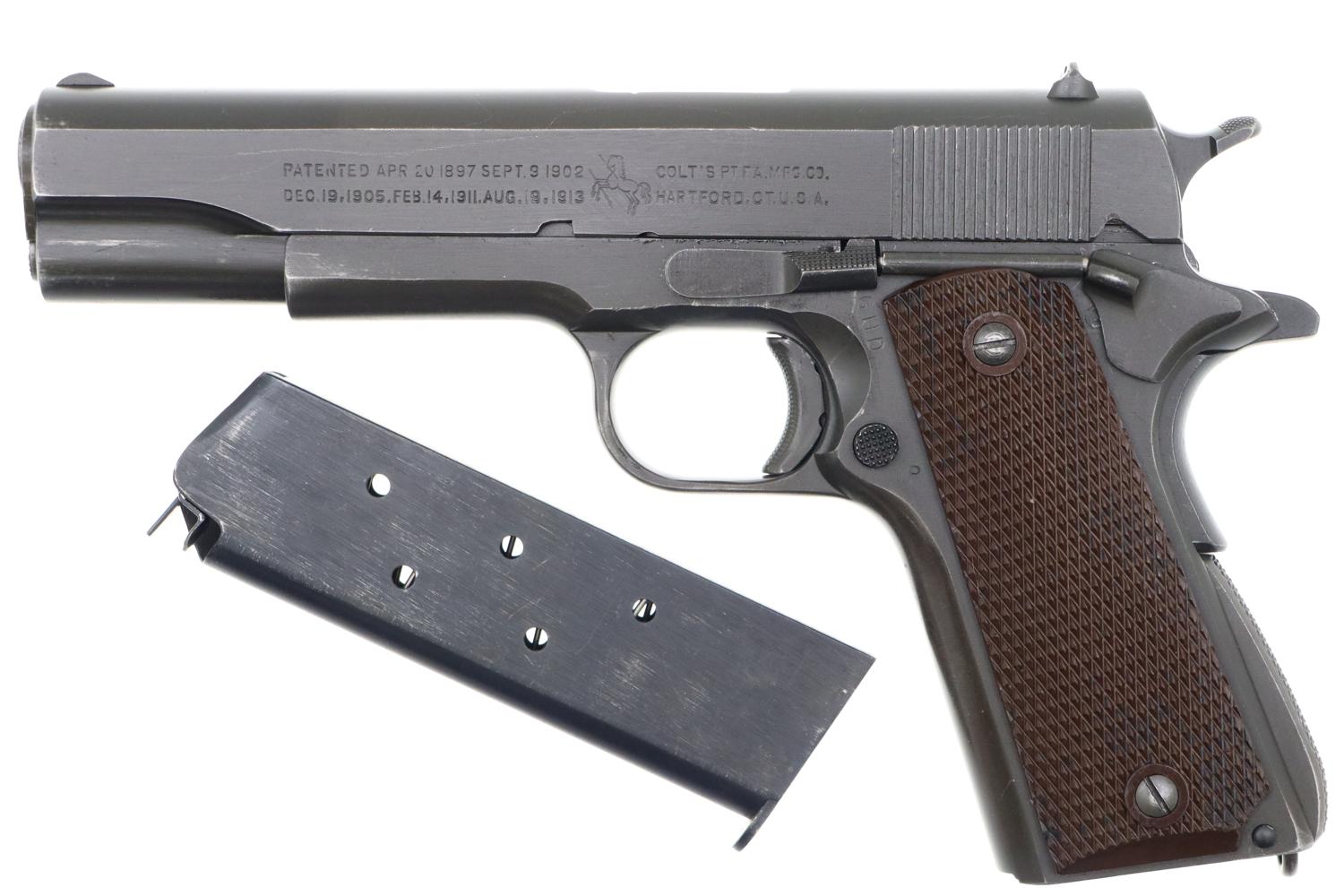 Colt 1911A1, British Lend Lease Pistol, 1943, WWII, 1195336, FB01627