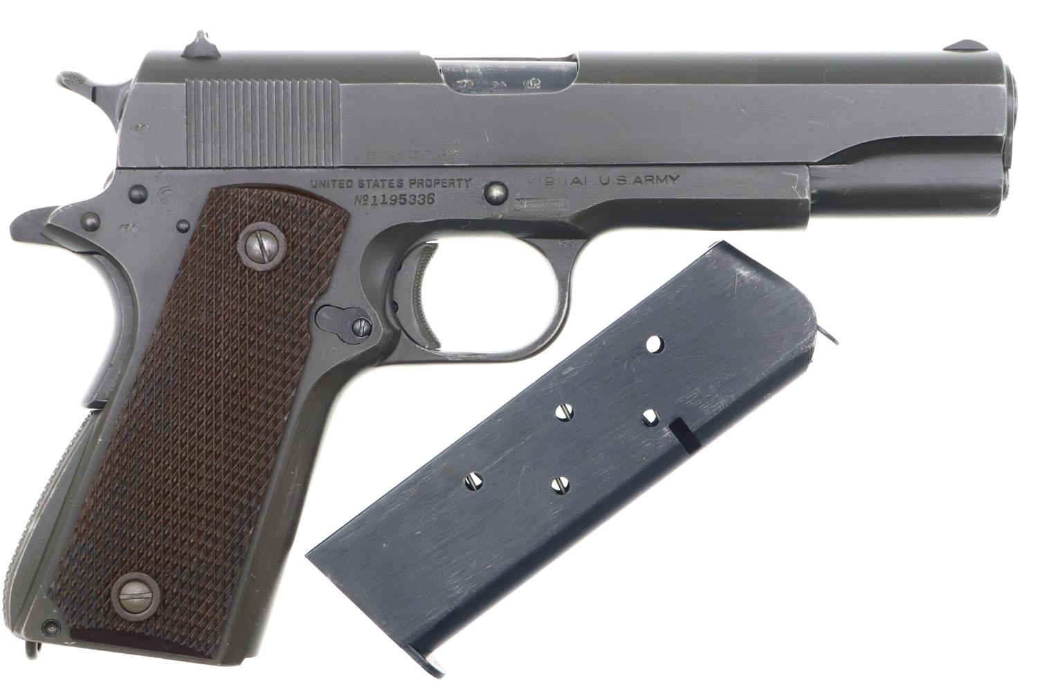 Colt 1911A1, British Lend Lease Pistol, 1943, WWII, 1195336, FB01627 - Image 2