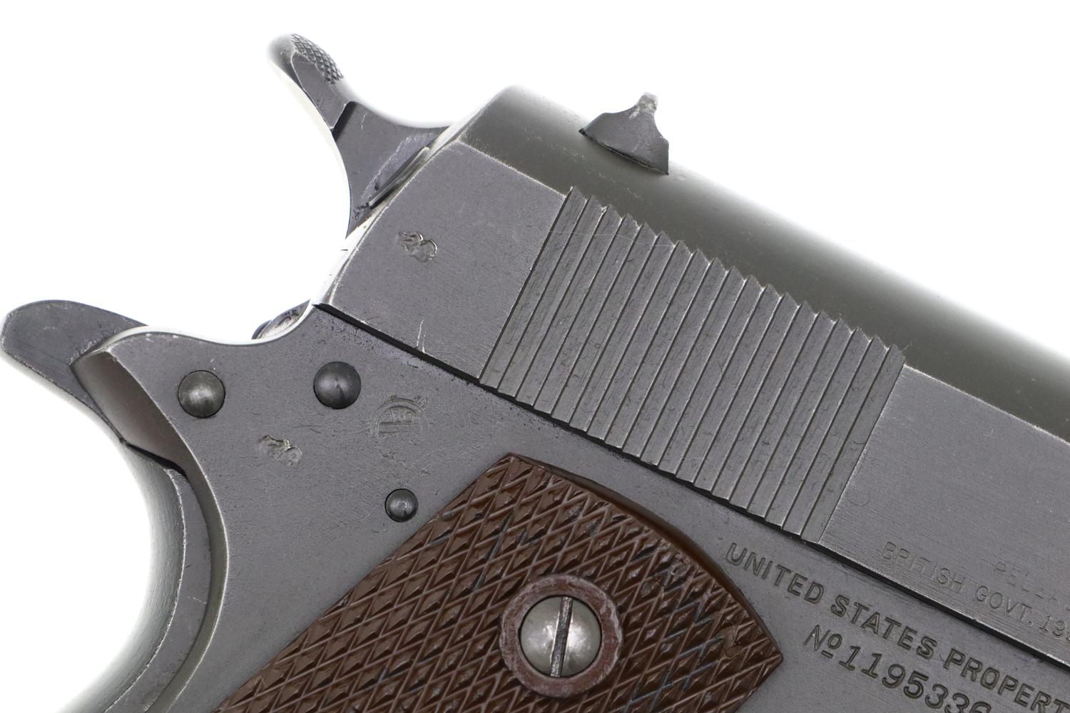 Colt 1911A1, British Lend Lease Pistol, 1943, WWII, 1195336, FB01627 - Image 6