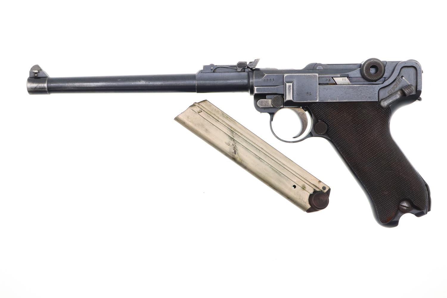 DWM Artillery Luger, 1915, Stock, WWI, German, 6881, FB01590 - Image 4