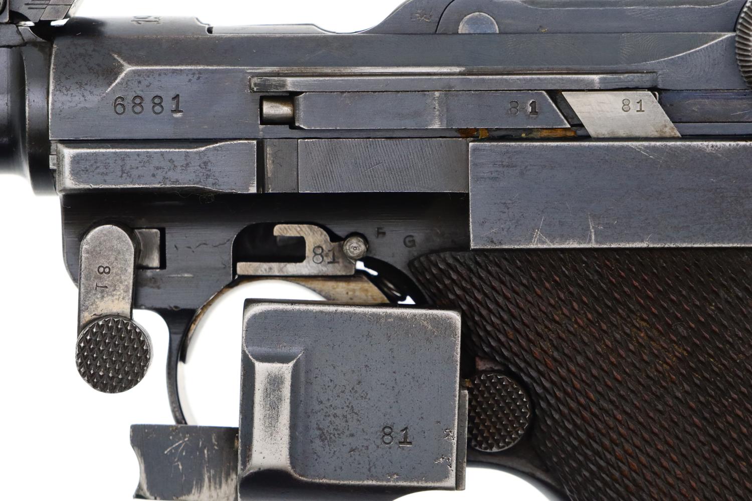 DWM Artillery Luger, 1915, Stock, WWI, German, 6881, FB01590 - Image 6