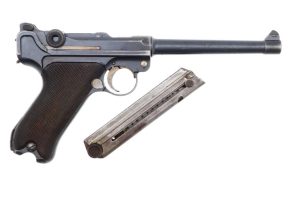 Scarce 1916-Dated DWM WWI Navy Luger, Correct Magazine, 6453, FB01591