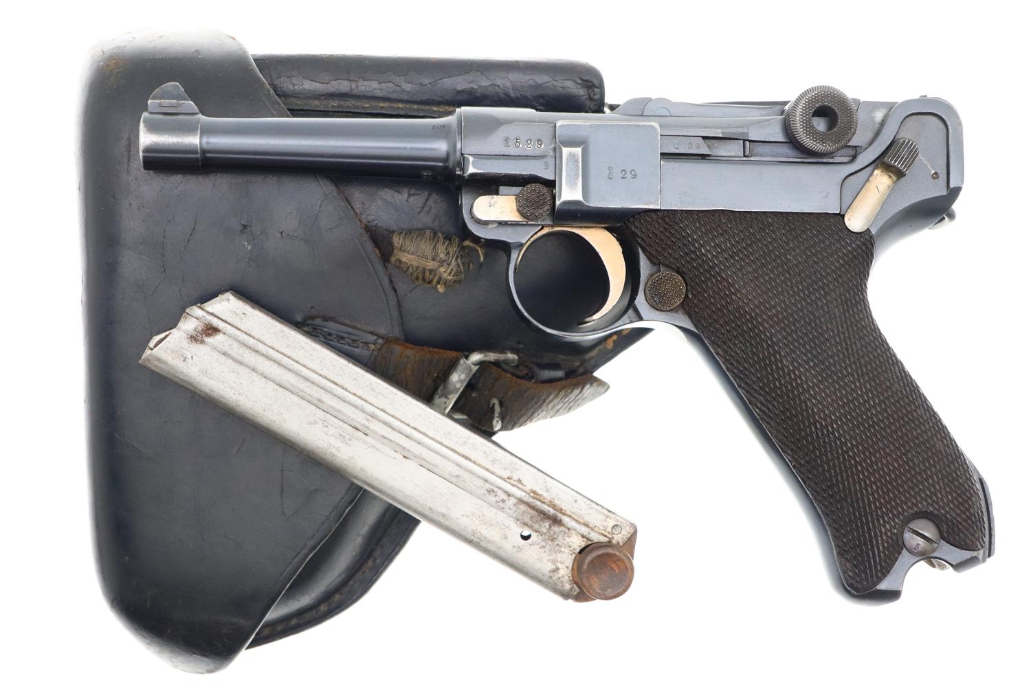 German Erfurt 1913-dated Military Luger Pistol, Holster, 1529b, FB00308