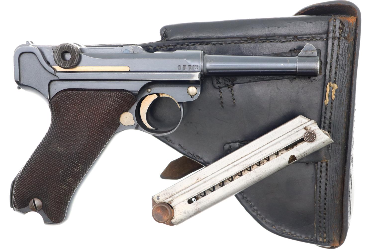 German Erfurt 1913-dated Military Luger Pistol, Holster, 1529b, FB00308 - Image 2