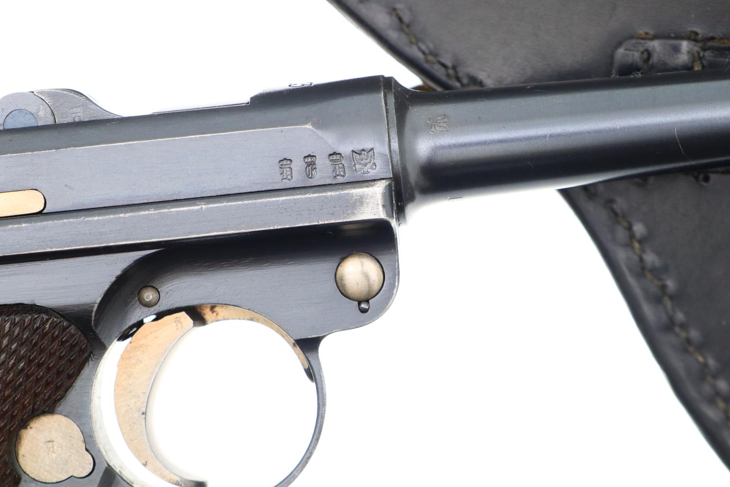 German Erfurt 1913-dated Military Luger Pistol, Holster, 1529b, FB00308 - Image 3