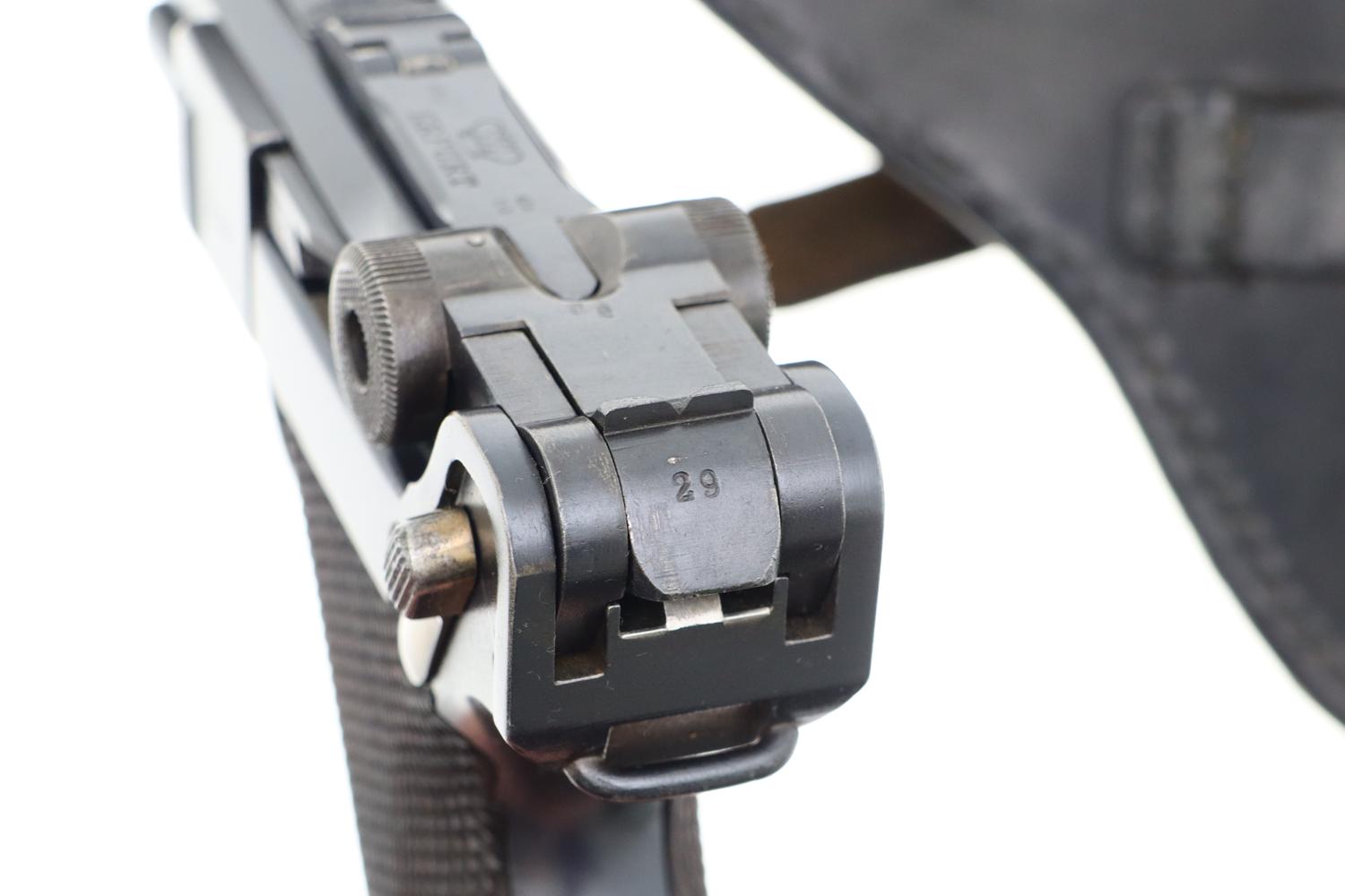 German Erfurt 1913-dated Military Luger Pistol, Holster, 1529b, FB00308 - Image 7