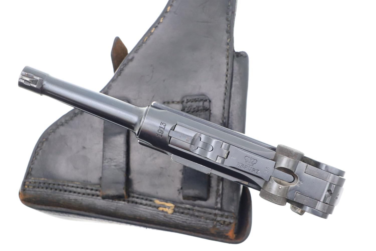 German Erfurt 1913-dated Military Luger Pistol, Holster, 1529b, FB00308 - Image 13