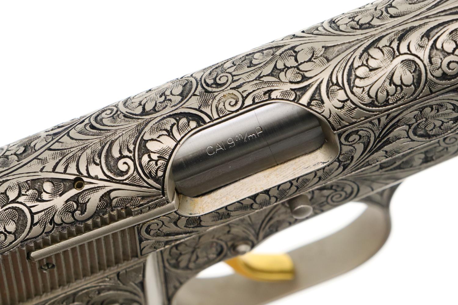 Browning FN High Power, Factory Renaissance Engraved, Cased, FB01622 - Image 11