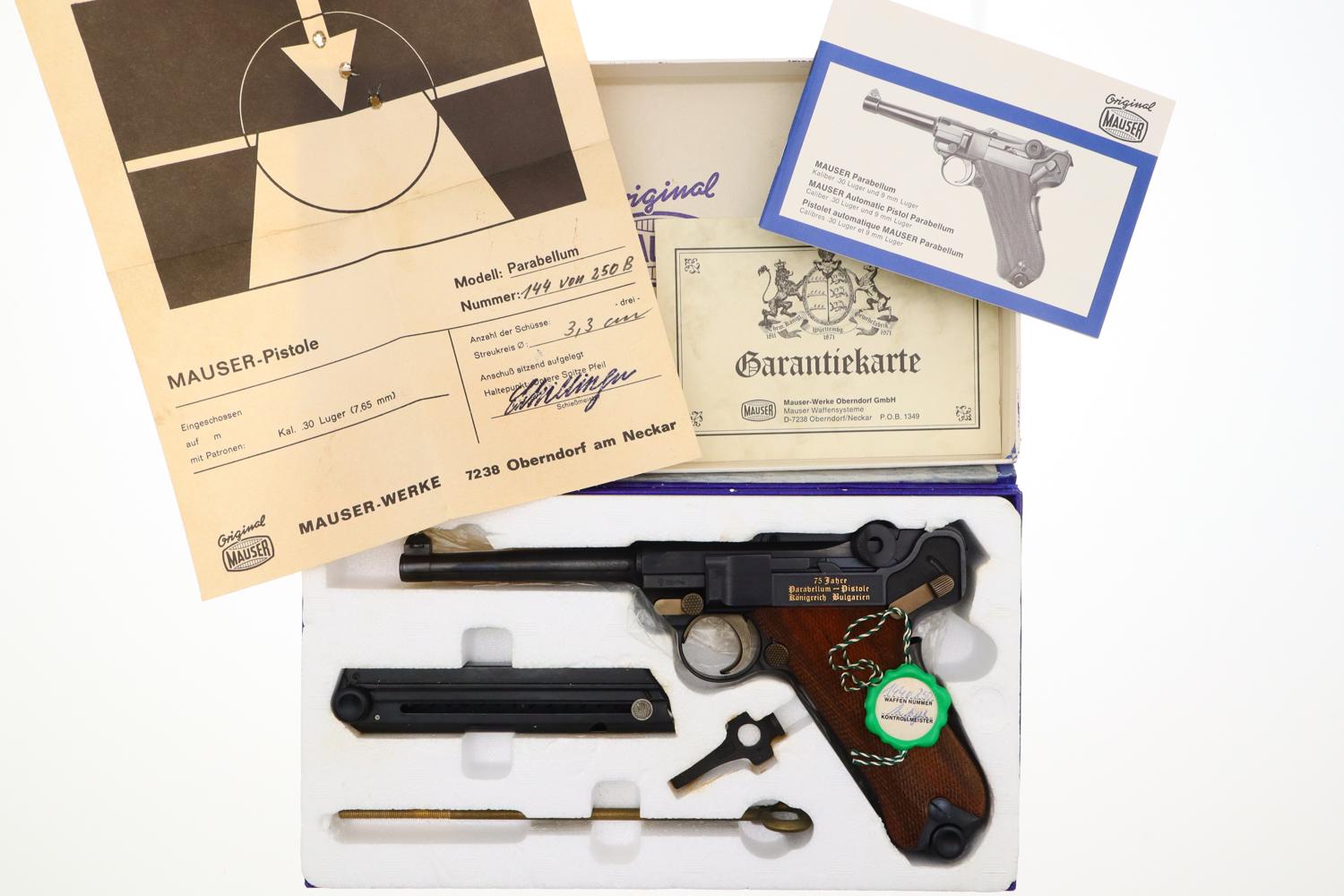 Mauser, P08 Luger, Bulgarian Commemorative, Boxed, 144von250B, FB01645
