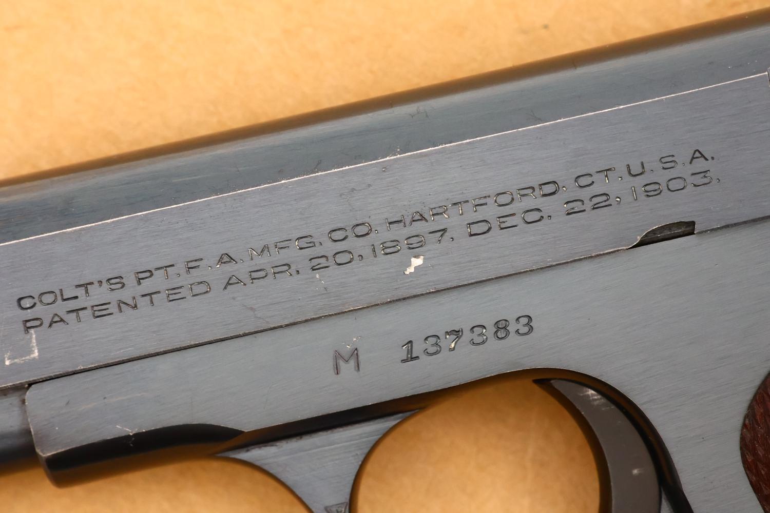 Colt M1908 Hammerless, Boxed w/Factory Letter, 137383, FB01688 - Image 4
