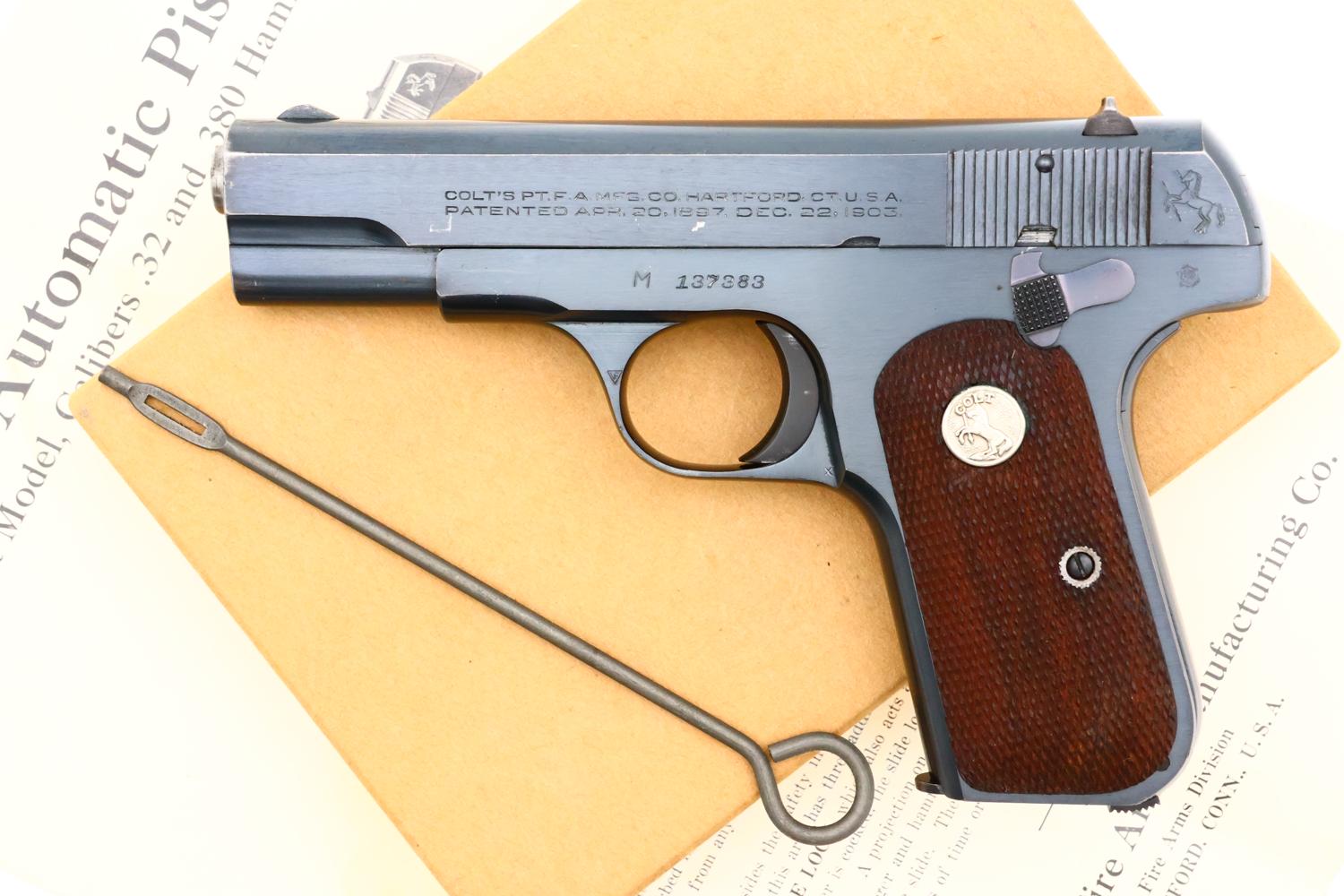 Colt M1908 Hammerless, Boxed w/Factory Letter, 137383, FB01688 - Image 13