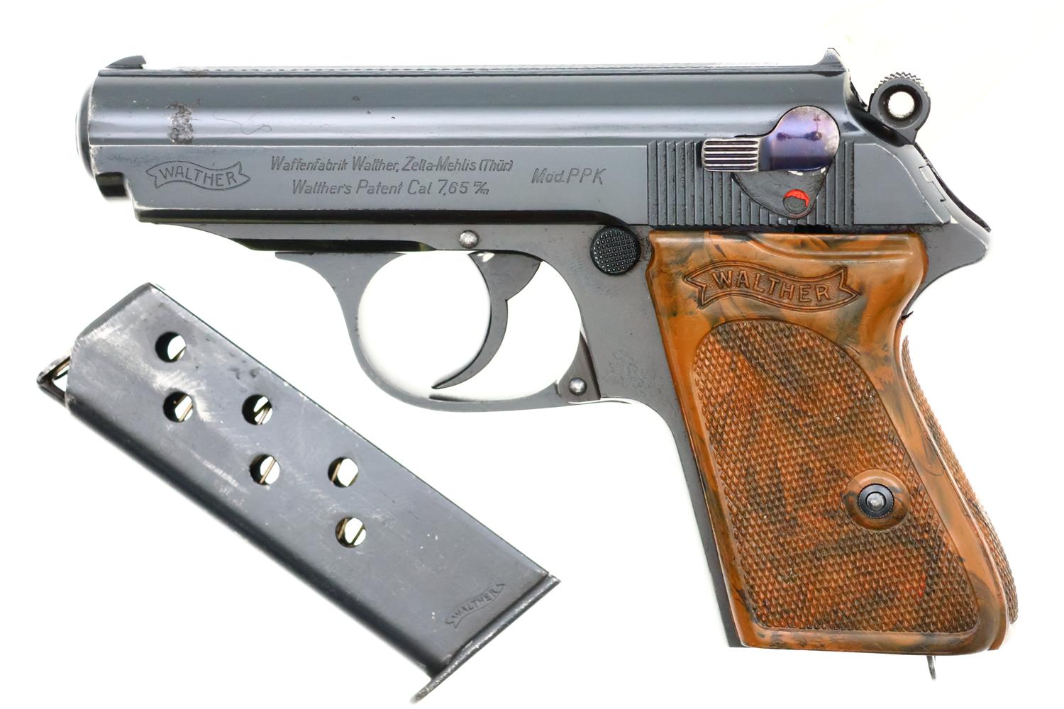 Scarce Walther PPK, WWII SS ISSUE, Factory Matching Mag