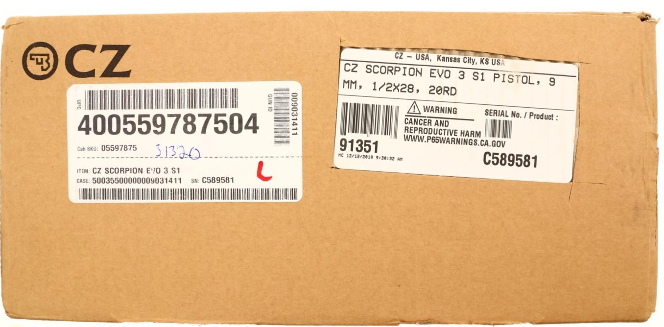 CZ Scorpion Evo 3S1, PISTOL, NIB, 2 Extra Mags, C589581, FB01754 - Image 24