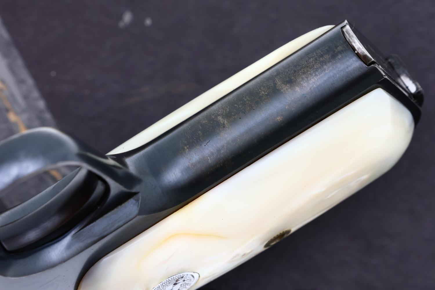 Colt 1908 Hammerless Pistol, Mother-of-Pearl Grips, Box, 35146, FB01641 - Image 6