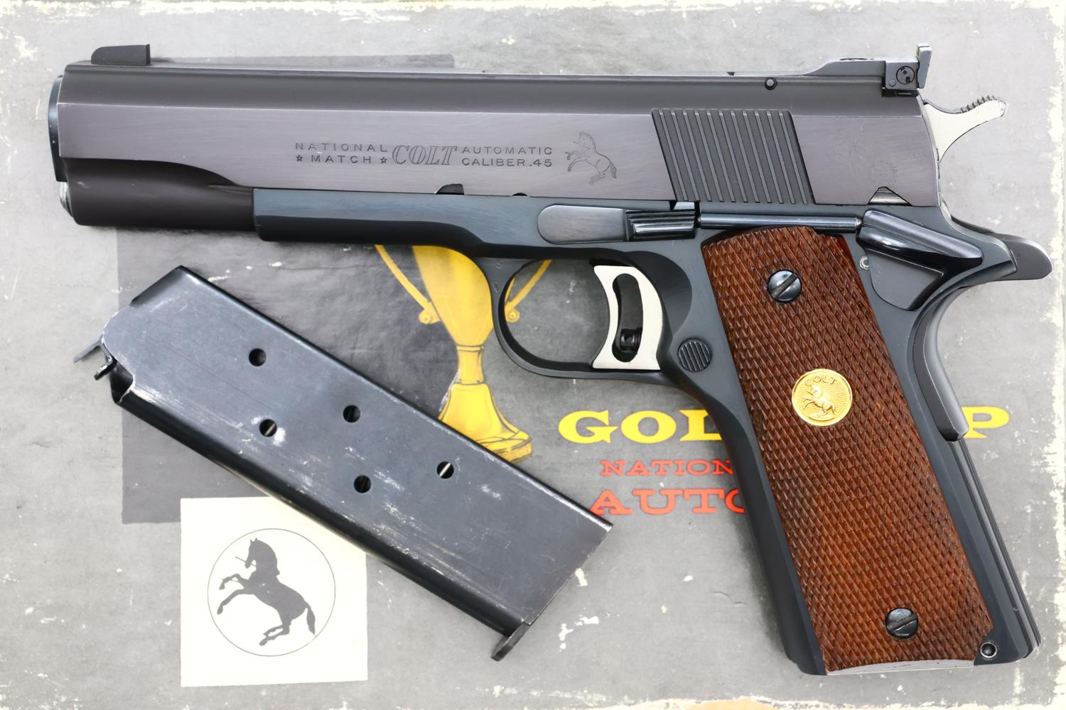 Gorgeous Colt National Match Gold Cup Pistol, Boxed, 28612NM, FB01712