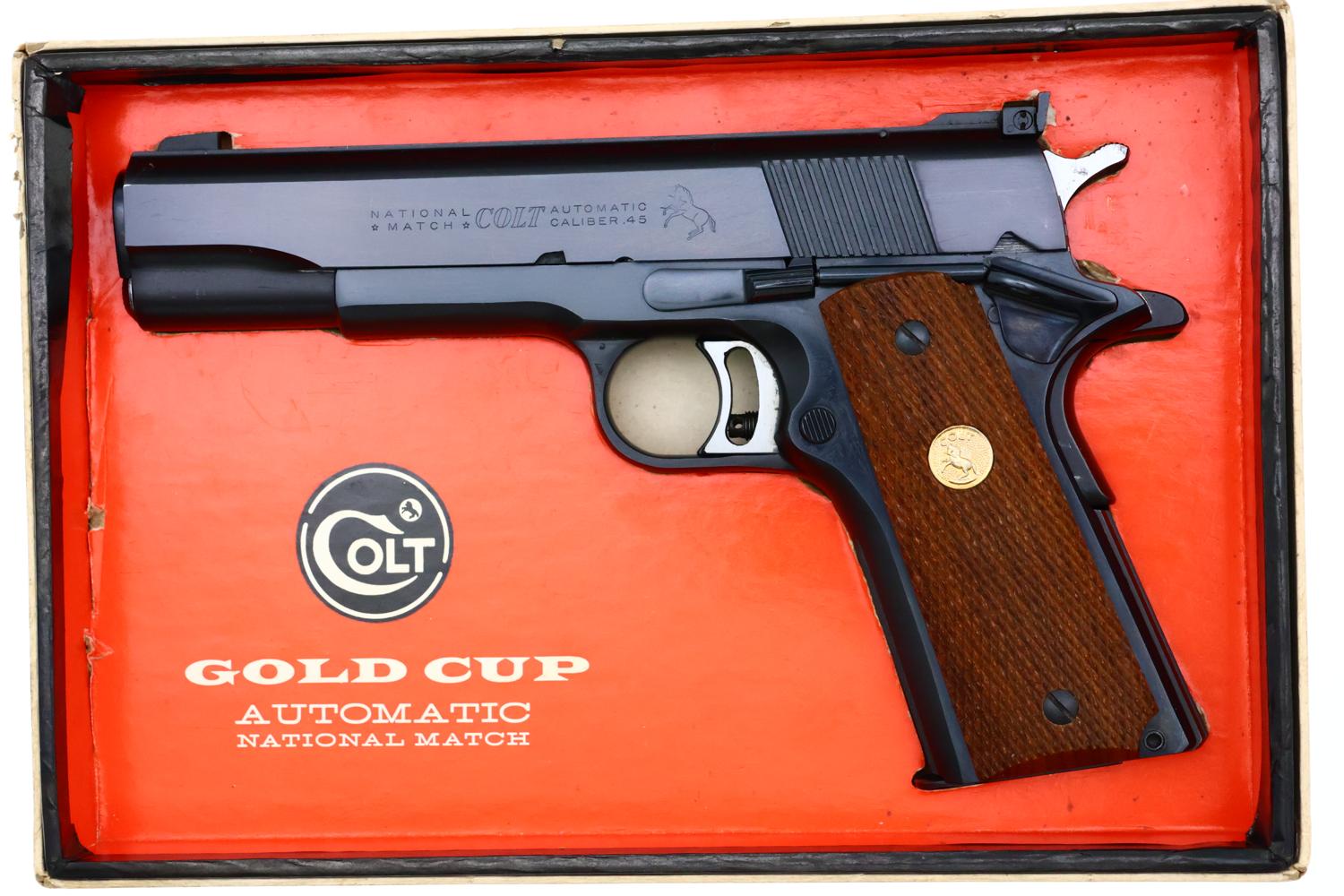 Beautiful Colt National Match Pistol, Gold Cup, Boxed