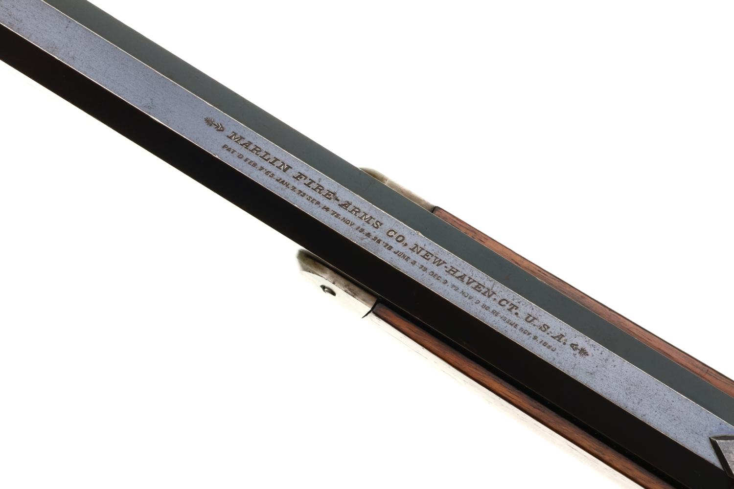 Marlin 1881 Lever Action Rifle, Factory Letter, ANTIQUE, 6204, O-216 - Image 5