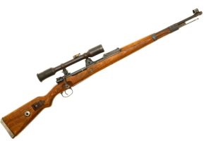 Mauser K98k High Turret Sniper Rifle, JP Sauer, Matching, 1007h, FB01751