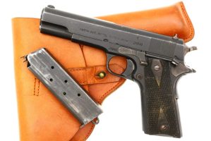 Norwegian 1914 Kongsberg Pistol, WWII German Issue, Rig, 29841, FB01976
