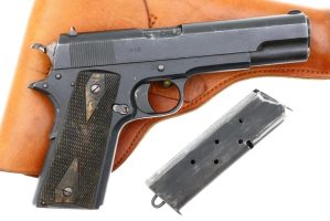 Norwegian 1914 Kongsberg Pistol, WWII German Issue, Rig, 29841, FB01976