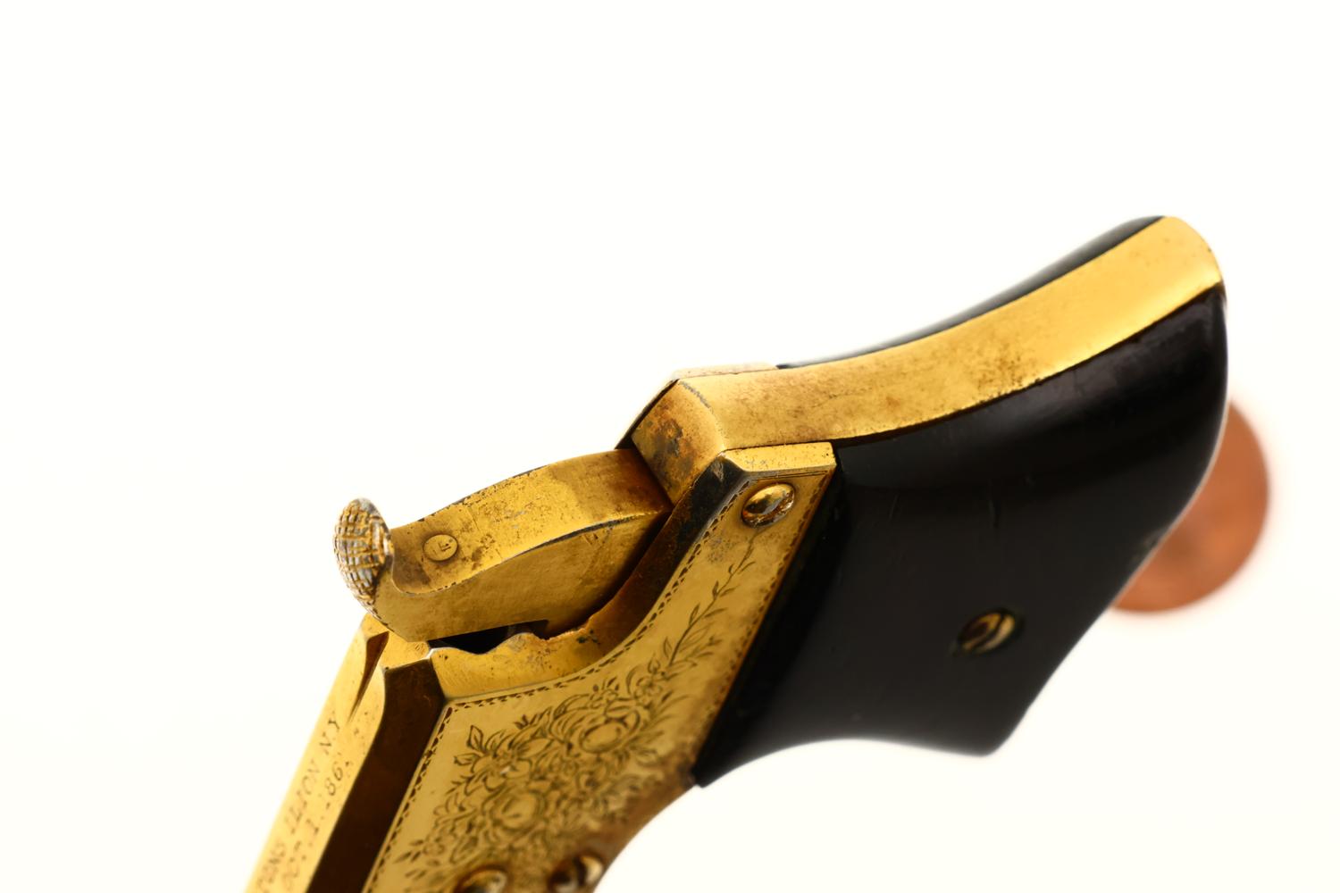 Remington No 1 Vest Pocket Pistol, Gold Engraved, Antique, 9163, O-137 - Image 5